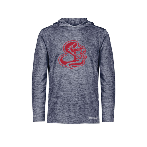 [FOLHCGNV-AS-LOGO1] Decker Men's Charge Hoodie (Adult S, Navy, Logo 1)