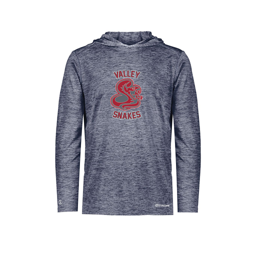 [FOLHCGNV-AS-LOGO2] Decker Men's Charge Hoodie (Adult S, Navy, Logo 2)