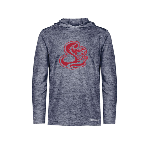 [FOLHCGNV-YS-LOGO1] Decker Youth Charge Hoodie (Youth S, Navy, Logo 1)