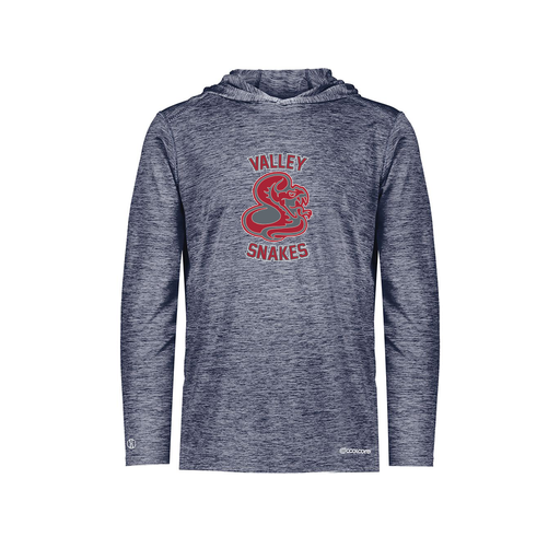 [FOLHCGNV-YS-LOGO2] Decker Youth Charge Hoodie (Youth S, Navy, Logo 2)