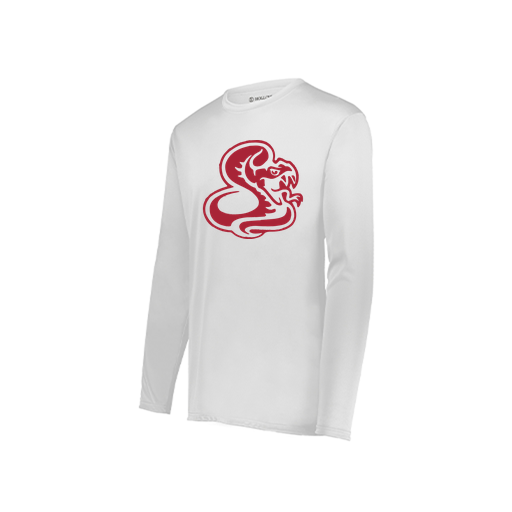 [222822.005.XS-LOGO1] Men's LS Smooth Sport Shirt (Adult XS, White, Logo 1)