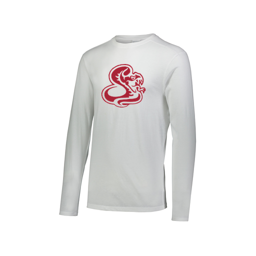 [FTLCUBWH-AXS-LOGO1] Decker Men's Tri-Blend T-Shirt - Long Sleeve (Adult XS, White, Logo 1)