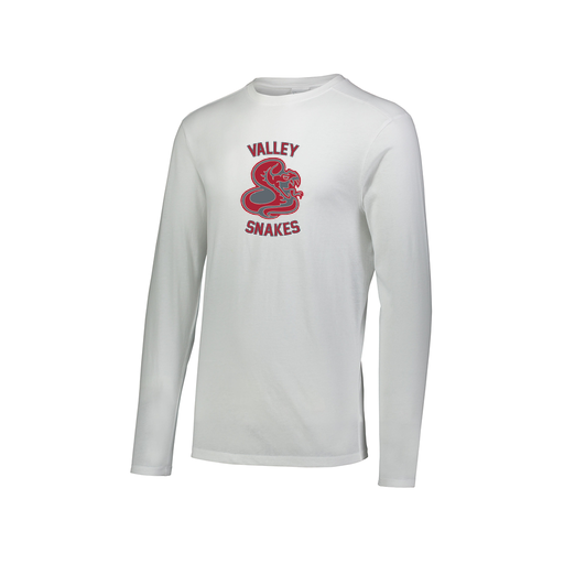 [FTLCUBWH-AXS-LOGO2] Decker Men's Tri-Blend T-Shirt - Long Sleeve (Adult XS, White, Logo 2)